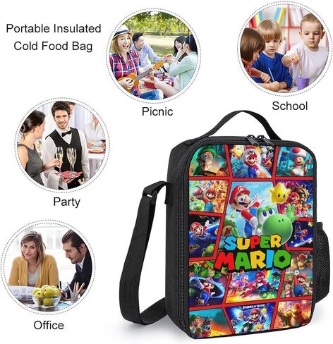 Kids Backpack School Bag with Insulated Lunch Box Pencil Case Set for Boys Girls Student Cute Lightweight Bookbag Gift, KLYDW65-{id} in Saudi Arabia