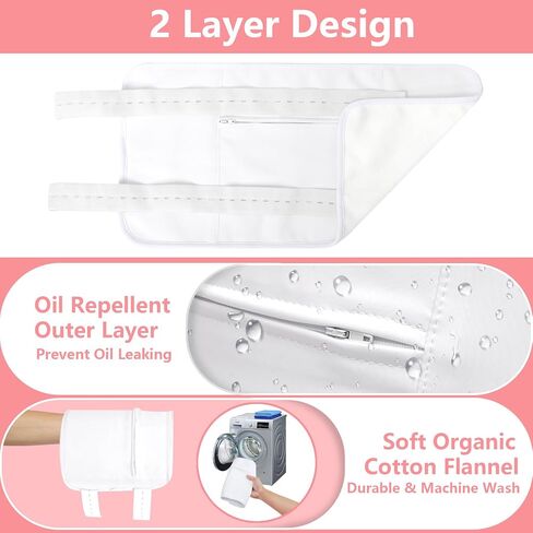2 Pack Castor Oil Pack for Breast, Organic Castor Oil Pack Wrap for Breast, Castor Oil Nursing Pads,Soft Flannel Castor Oil Breast Pads Nursing Pads in Saudi Arabia
