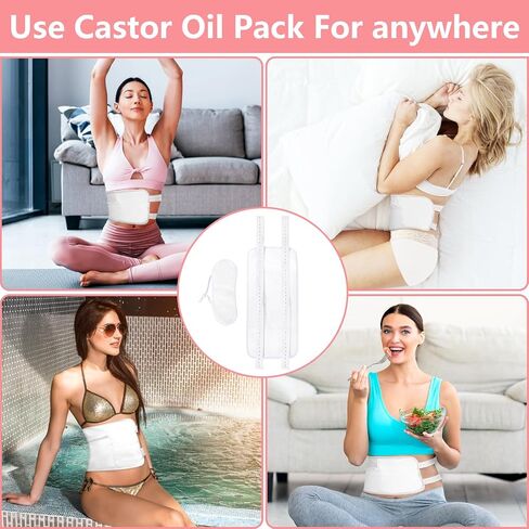 2 Pack Castor Oil Pack for Breast, Organic Castor Oil Pack Wrap for Breast, Castor Oil Nursing Pads,Soft Flannel Castor Oil Breast Pads Nursing Pads in Saudi Arabia