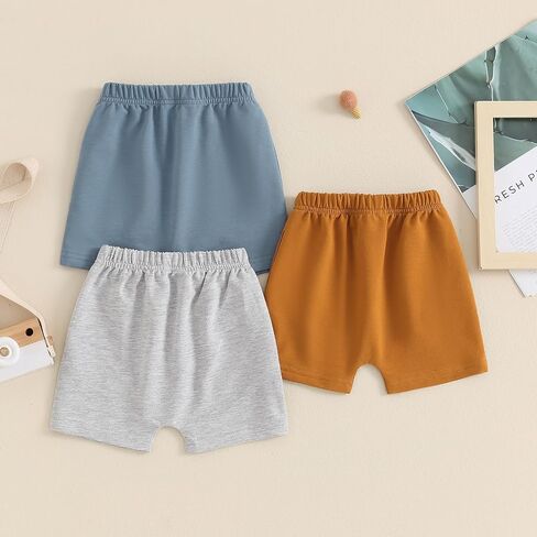 Baby Boys' 3-Pack Pull-on Jogger Shorts Knit Shorts Classic Fit Elastic Waist Toddler Shorts Kids Multipacks Pants in Saudi Arabia