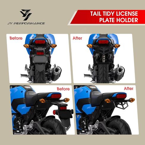 مزيل الحاجز من JY PERFORMANCE متوافق مع حامل لوحة الترخيص 2024 2023 2022 Grom MSX125 in Kuwait