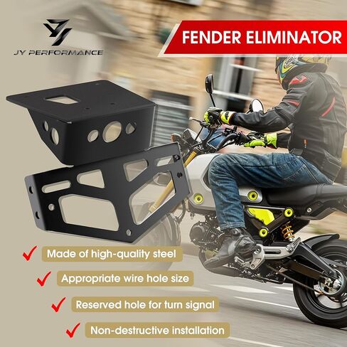 مزيل الحاجز من JY PERFORMANCE متوافق مع حامل لوحة الترخيص 2024 2023 2022 Grom MSX125 in Kuwait