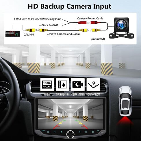 2+32G Android 13 Double Din Touchscreen Car Stereo with Wireless CarPlay Android Auto, 10.88 '' IPS in Dash GPS Radio with WiFi Mirror Link Bluetooth FM RDS EQ SWC USB Phone Holder + Backup Camera in Saudi Arabia