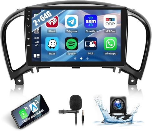 2G+64G Car Stereo Radio with Wireless CarPlay Android Auto for Nissan Juke 2011-2014, 9" Android 13 Radio Touch Screen Bluetooth Car Radio with GPS Navigation HiFi WiFi FM RDS Backup Camera in Saudi Arabia