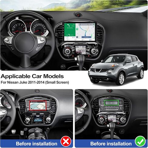 2G+64G Car Stereo Radio with Wireless CarPlay Android Auto for Nissan Juke 2011-2014, 9" Android 13 Radio Touch Screen Bluetooth Car Radio with GPS Navigation HiFi WiFi FM RDS Backup Camera in Saudi Arabia