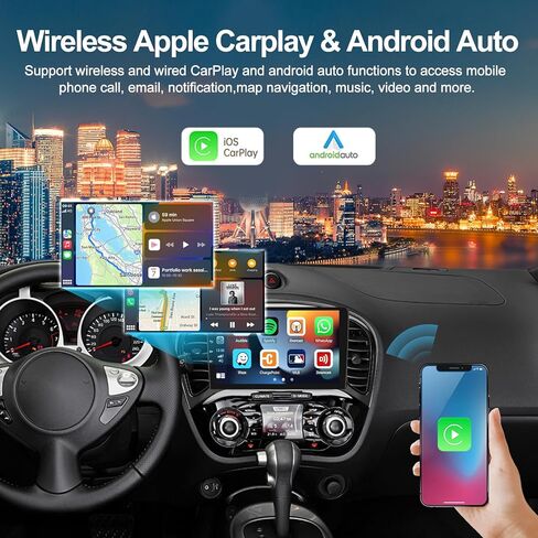 2G+64G Car Stereo Radio with Wireless CarPlay Android Auto for Nissan Juke 2011-2014, 9" Android 13 Radio Touch Screen Bluetooth Car Radio with GPS Navigation HiFi WiFi FM RDS Backup Camera in Saudi Arabia