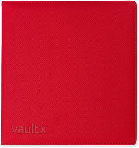 مجلد Vault X Premium Exo-Tec ذو 3 حلقات TCG لـ 9 صفحات بطاقات تداول للجيب - سعة أكثر من 50 صفحة، سهل الفتح و3 حلقات على شكل حرف D لبطاقات صور TCG CCG (كبيرة، حمراء) in Kuwait