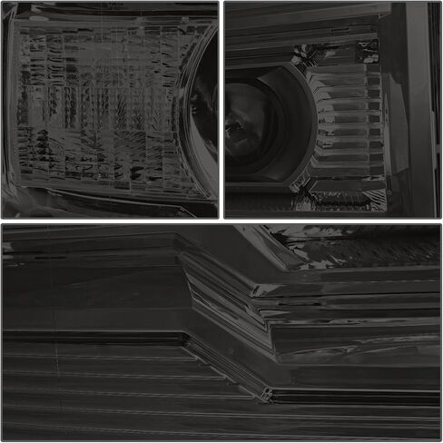 DNA Motoring HL-OH-GMCS14-BK-CL1 Black Housing Clear Side Projector Headlight [For 14-17 GMC Sierra ] in Saudi Arabia