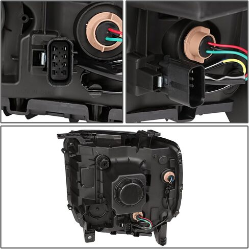 DNA Motoring HL-OH-GMCS14-BK-CL1 Black Housing Clear Side Projector Headlight [For 14-17 GMC Sierra ] in Saudi Arabia