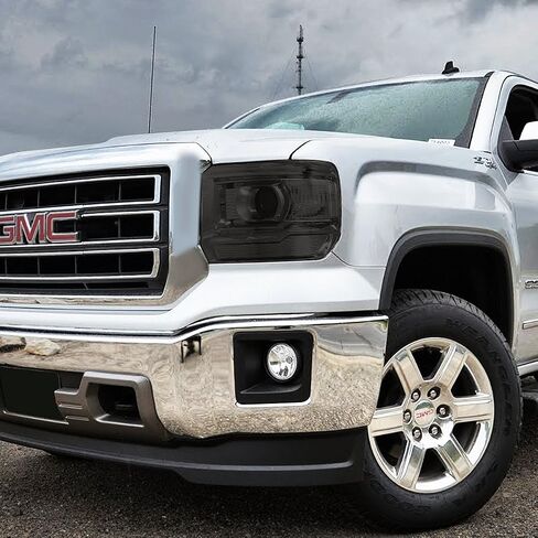 DNA Motoring HL-OH-GMCS14-BK-CL1 Black Housing Clear Side Projector Headlight [For 14-17 GMC Sierra ] in Saudi Arabia