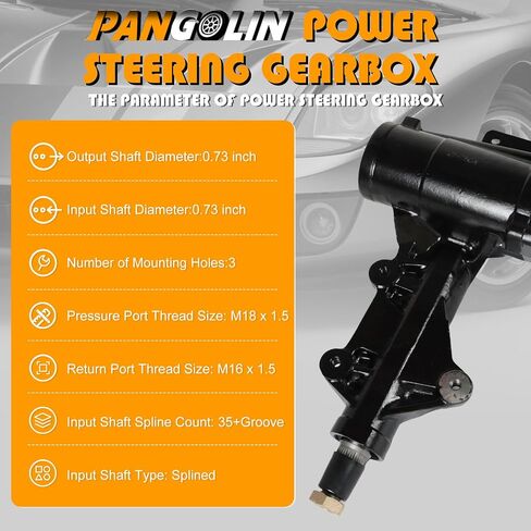 PANGOLIN 27-7504 مجموعة علبة تروس توجيه الطاقة متوافقة مع F-100 1968-1979، F-150 1975-1979، F-250 1968-1979، F-350 1968-1979 RWD؛ استبدل OE 277504، D9TZ3504A in Kuwait