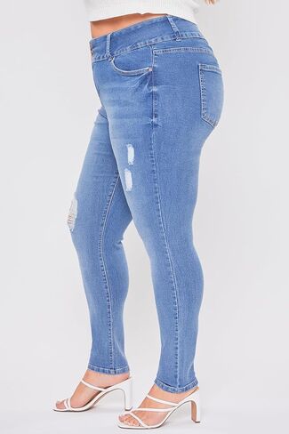 YMI Women's Plus Size Sustainable Essential Skinny Jeans in Saudi Arabia