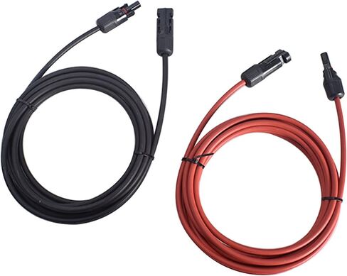 سلك كابل تمديد للوحة الشمسية بطول 20 قدم مع موصل ذكر وأنثى باللونين الأسود والأحمر 12AWG in Saudi Arabia