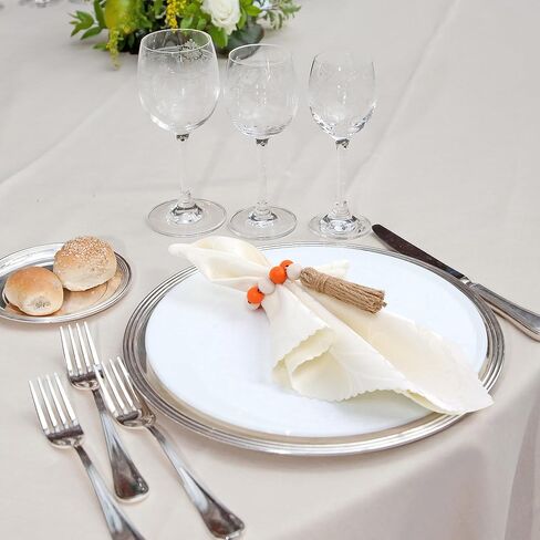 مجموعة حلقات المناديل المكونة من 6 قطع، حلقات منديل من الخرز الخشبي مع مجموعة شرابة وإبزيم حامل مناديل لحفلات الزفاف والحفلات وديكور طاولة الطعام in Kuwait