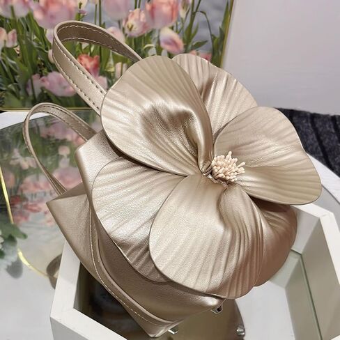 Mini Flower Evening Purse Floral Clutch Purses for Women PU Leather Evening Handbag with Chain Wedding Party Prom in Saudi Arabia