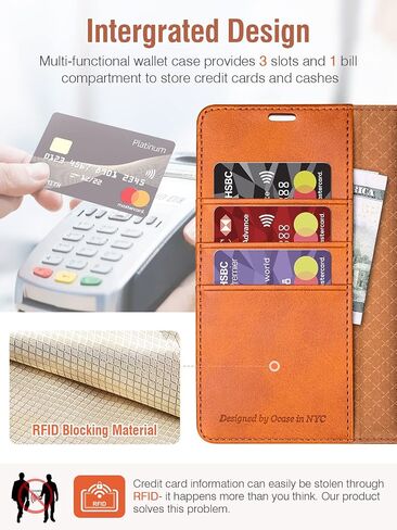OCASE متوافق مع حافظة محفظة Google Pixel 6A، حافظة قابلة للطي من جلد البولي يوريثان مع حامل بطاقات RFID Blocking Stand [غلاف داخلي من مادة TPU مقاوم للصدمات] غطاء هاتف 6.1 بوصة 2022 (أسود) in Saudi Arabia