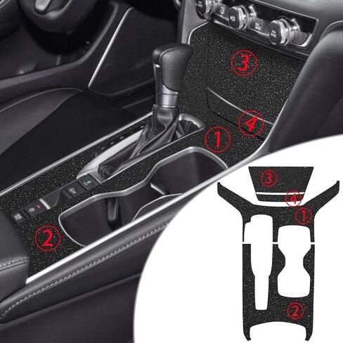 TOMALL Bling Gear Shift Box إطار غطاء الكسوة ملصقات والعتاد التحول لوحة كأس الماء حامل الديكور الداخلي متوافق مع Honda Accord 10th 2018 2019 2020 2021 2022 (صالح الغاز) in Saudi Arabia