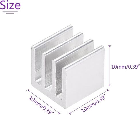 DMiotech 50 Pack 10 x 10 x 10mm Aluminum Alloy Radiator Electronic Cooler Radiator for MOS and IC Chip in Saudi Arabia