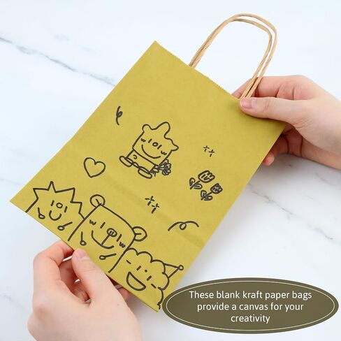 Shindel 24PCS Gift Bags with Handles, Paper Bags Kraft Bags Warm Morandi Colors Paper Bags for Wedding Birthday Party Supplies and Gifts in Saudi Arabia