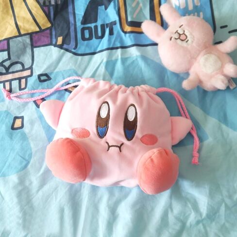 Pink Cosmetics Bag Drawstring Travel Purse Makeup Plush Kawaii Bag Cosmetic Storage Bags Organizer (Style A) in Saudi Arabia