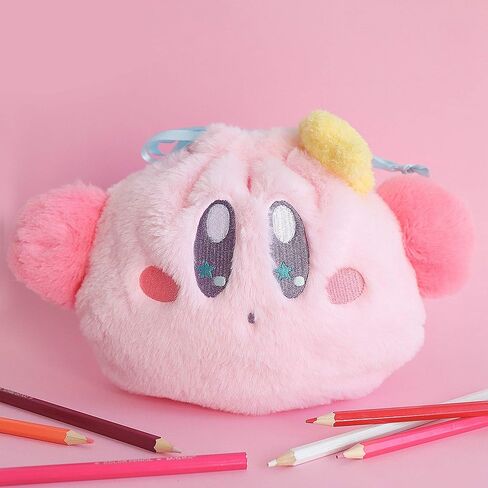 Pink Cosmetics Bag Drawstring Travel Purse Makeup Plush Kawaii Bag Cosmetic Storage Bags Organizer (Style A) in Saudi Arabia