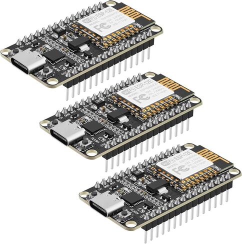 3 قطع ESP8266 NodeMCU CP2102 ESP-12E لوحة تطوير، واجهة USB C نوع C، IOT WiFi لوحة تطوير وحدة لاسلكية تسلسلية متوافقة مع Arduino IDE/Micropythonz in Kuwait