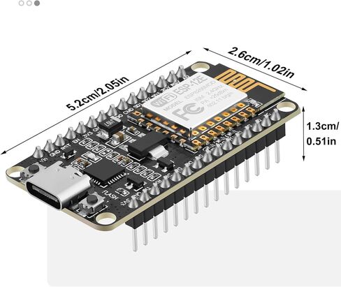 3 قطع ESP8266 NodeMCU CP2102 ESP-12E لوحة تطوير، واجهة USB C نوع C، IOT WiFi لوحة تطوير وحدة لاسلكية تسلسلية متوافقة مع Arduino IDE/Micropythonz in Kuwait