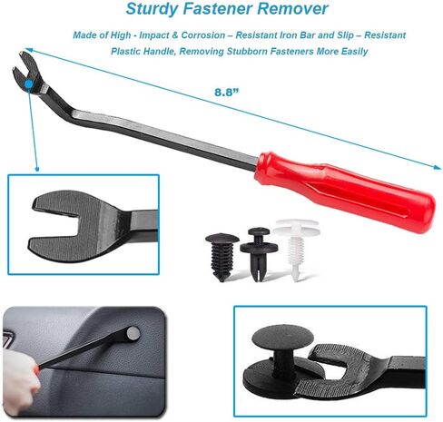 أداة إزالة الحواف من كيت بيست، 12 قطعة أداة إزالة اللوحة التلقائية، مجموعة أدوات التثبيت الداخلية للسيارة، أداة فك بلاستيكية لإزالة المسامير وراديو السيارة، مجموعة أدوات التنجيد in Kuwait