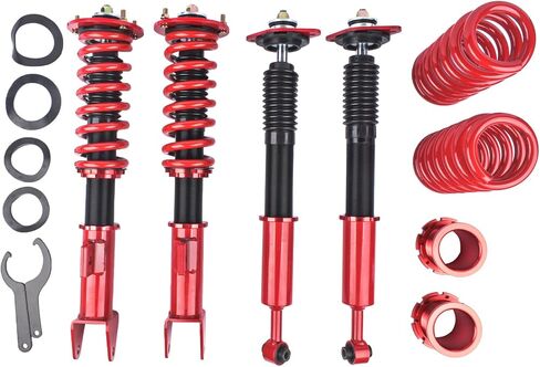 Red Coilover Suspensions Shock Struts Kits Replacement for Dodge Challenger 2008-2010, for Dodge Charger 2006-2010, for Chrysler 300C 2005-2010 in Saudi Arabia