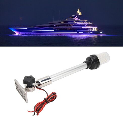 12 بوصة LED قابلة للطي للأسفل قارب ضوء صارم، IP66 مقاوم للماء، قضيب ألومنيوم، 3 أضواء علوية بيميني ميل بحري، قاعدة من الفولاذ المقاوم للصدأ، ضوء مرساة القارب لقارب الصيد العائم in Saudi Arabia