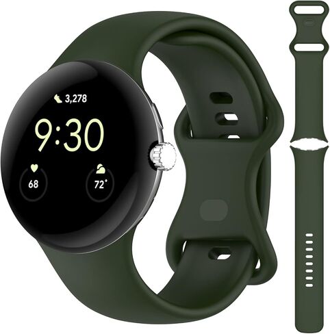 Compatible for Google Pixel Watch 2 2023 Band, Pixel Watch Soft Silicone Wristband Waterproof Sport Strap Band for Google Pixel Watch 2 2023 / Pixel Watch 2022 in Saudi Arabia