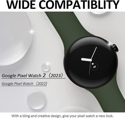 Compatible for Google Pixel Watch 2 2023 Band, Pixel Watch Soft Silicone Wristband Waterproof Sport Strap Band for Google Pixel Watch 2 2023 / Pixel Watch 2022 in Saudi Arabia