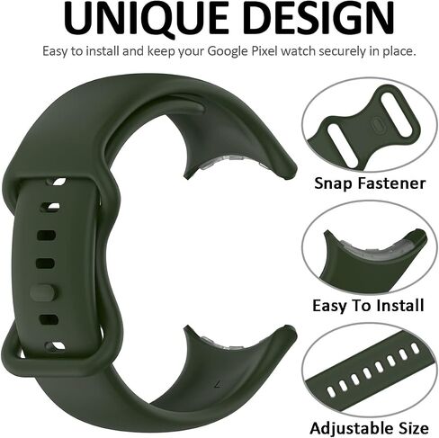 Compatible for Google Pixel Watch 2 2023 Band, Pixel Watch Soft Silicone Wristband Waterproof Sport Strap Band for Google Pixel Watch 2 2023 / Pixel Watch 2022 in Saudi Arabia