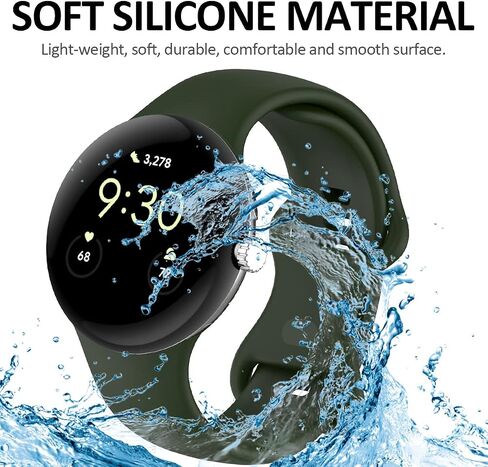 Compatible for Google Pixel Watch 2 2023 Band, Pixel Watch Soft Silicone Wristband Waterproof Sport Strap Band for Google Pixel Watch 2 2023 / Pixel Watch 2022 in Saudi Arabia