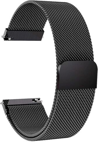 22mm Stainless Steel Magnetic Mesh Compatible for Samsung Galaxy Watch 46mm/Gear S3 Classic/Frontier/Huawei Watch 2Classic/GT/GT 2/ Quick Release Replacement Sports Straps in Saudi Arabia