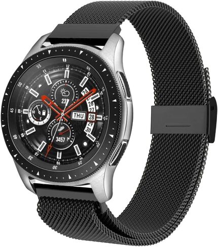 22mm Stainless Steel Magnetic Mesh Compatible for Samsung Galaxy Watch 46mm/Gear S3 Classic/Frontier/Huawei Watch 2Classic/GT/GT 2/ Quick Release Replacement Sports Straps in Saudi Arabia