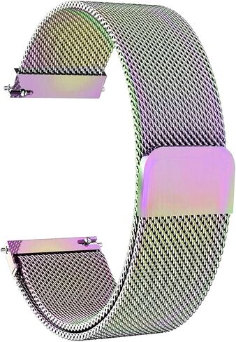 22mm Stainless Steel Magnetic Mesh Compatible for Samsung Galaxy Watch 46mm/Gear S3 Classic/Frontier/Huawei Watch 2Classic/GT/GT 2/ Quick Release Replacement Sports Straps in Saudi Arabia