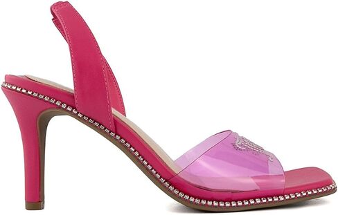 Juicy Couture Women's High Heels - Slingback Dress Sandals Featuring Lucite Strap and Dazzling Rhinestone Logo Embellishments in Saudi Arabia