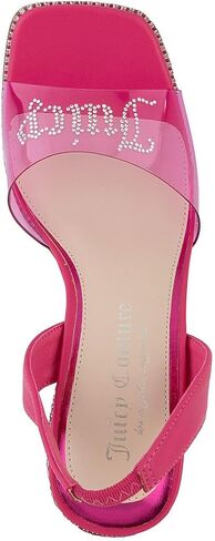 Juicy Couture Women's High Heels - Slingback Dress Sandals Featuring Lucite Strap and Dazzling Rhinestone Logo Embellishments in Saudi Arabia