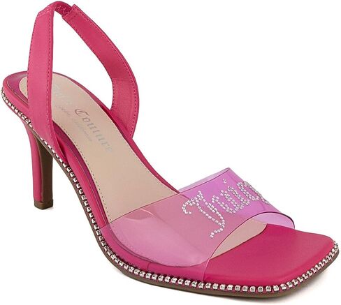 Juicy Couture Women's High Heels - Slingback Dress Sandals Featuring Lucite Strap and Dazzling Rhinestone Logo Embellishments in Saudi Arabia