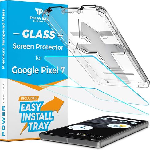 Power Theory Screen Protector for Google Pixel 7 [2 Pack] with Easy Install Kit [Premium Tempered Glass for Pixel7] in Saudi Arabia