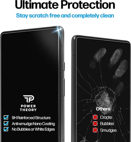 Power Theory Screen Protector for Google Pixel 7 [2 Pack] with Easy Install Kit [Premium Tempered Glass for Pixel7] in Saudi Arabia
