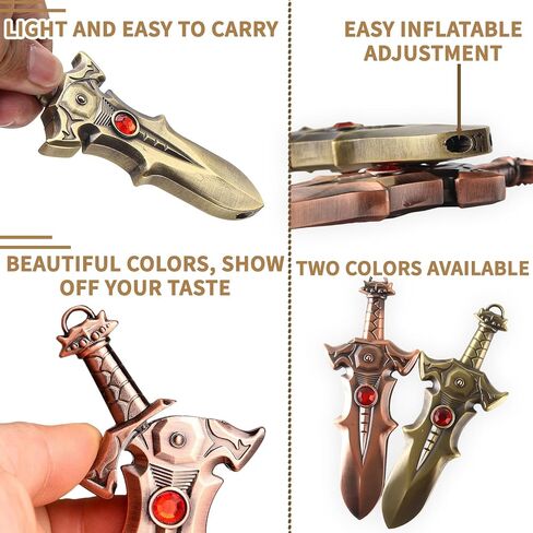 Cool Swords Fashion Custom Lighter, Refillable & Adjustable, Unique for Women Candles Gifts Camping BBQ (No Butane Fule) (01#) in Saudi Arabia