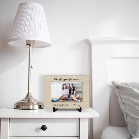إطار صورة خشبي مع حامل هدية شكر للنساء والرجال والأم وزملاء العمل والمعلمين، شكرًا لكونك جزءًا من ديكور مكتب My Story إطار الصورة على سطح الطاولة مقاس 4×6 بوصة أفقيًا -14 in Kuwait