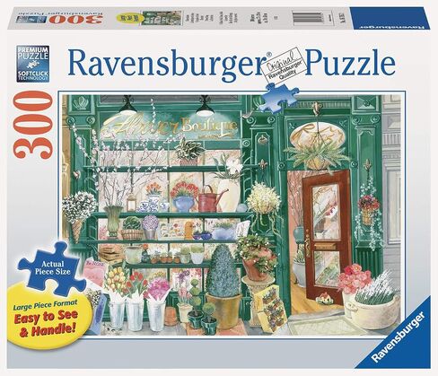 Ravensburger Flower Shop 300 Piece Large Format Jigsaw Puzzle | FSC Certified Product | Enhanced with Softclick Technology Ideal Gift for Adults and Kids in Saudi Arabia