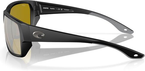 Costa Del Mar Tailfin Sunglasses, Matte Black/Sunrise Silver Mirrored 580G, 57 mm in Kuwait