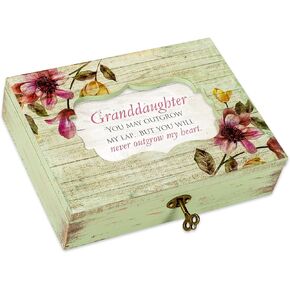 Cottage Garden Granddaughter Decoupage Echinacea Floral Musical Box Plays Tune You are My Sunshine