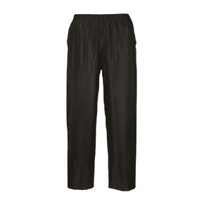 Portwest S441 Men's Waterproof Rain Pants - Lightweight Adjustable Safety Overpants Class 3 Black, 3X-Large