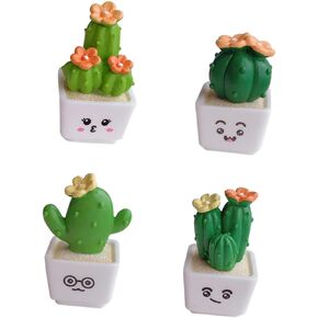 4pcs Mini Succulent Set Artificial Succulent Succulents Plants Live Green Faux Succulants Fairy Figurine Dining Room Table Decor Mini Doll House Mini Toy Wedding Resin Model Office