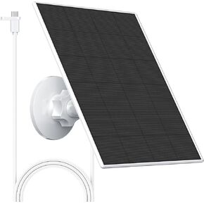 Solar Panel for Wyze Cam Outdoor, 5W Solar Panel Charger for Wyze Cam Outdoor(V2) & Security Camera Outdoor, 5V micro USB Camera Solar Panel for Rechargeable Battery Powered Cam, Waterproof Plug